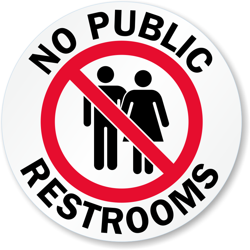 No Public Restroom Signs (800x800), Png Download
