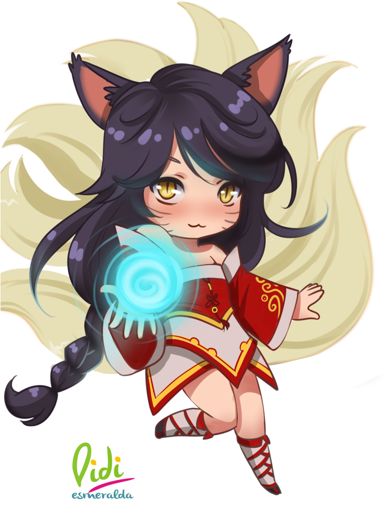 View Fullsize Ahri Image - Ahri Lol Chibi (800x1065), Png Download