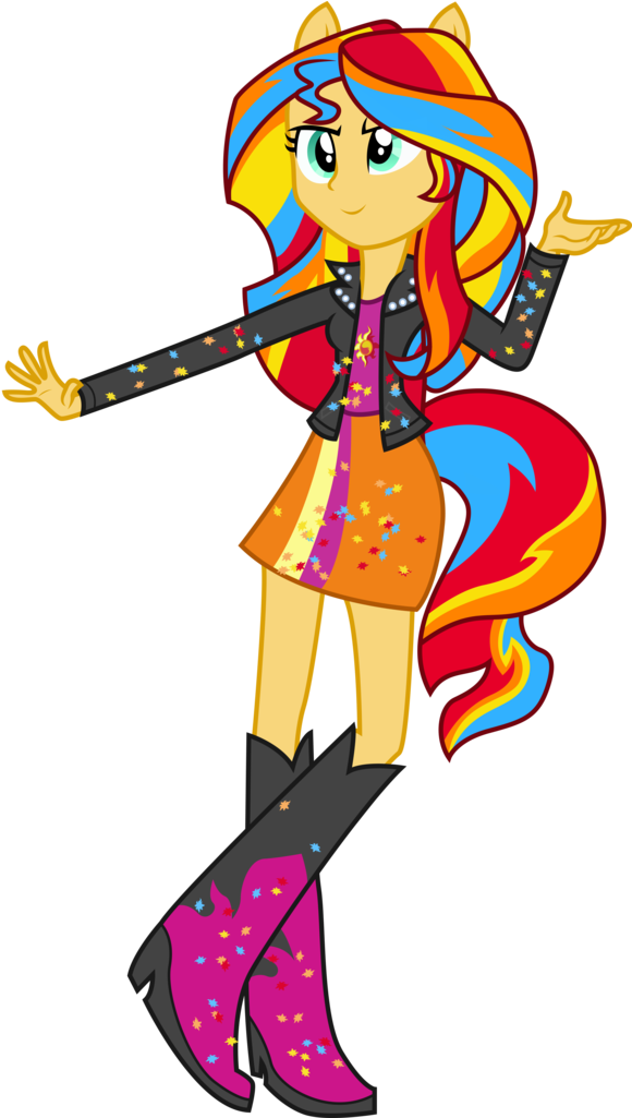 Absurd Res, Artist - Sunset Shimmer Rainbow Power Equestria Girls (715x1024), Png Download