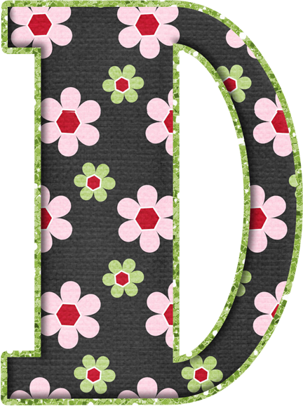 Alfabeto De Florecitas Rosas De Eduarda Cavalcanti (432x578), Png Download