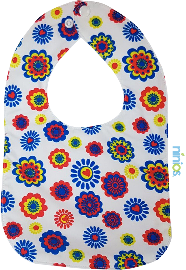 *babero Florecitas* - Bib (1031x1034), Png Download