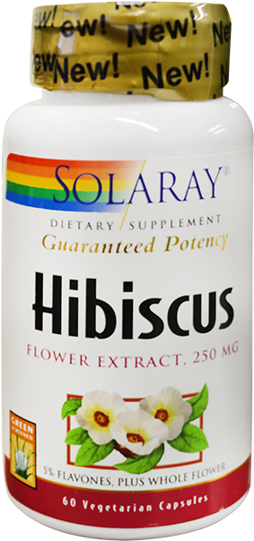 Solaray Hibiscus Flower Extract 60 Vcaps - Solaray Hibiscus Flower Extract (250 Mg) (650x650), Png Download