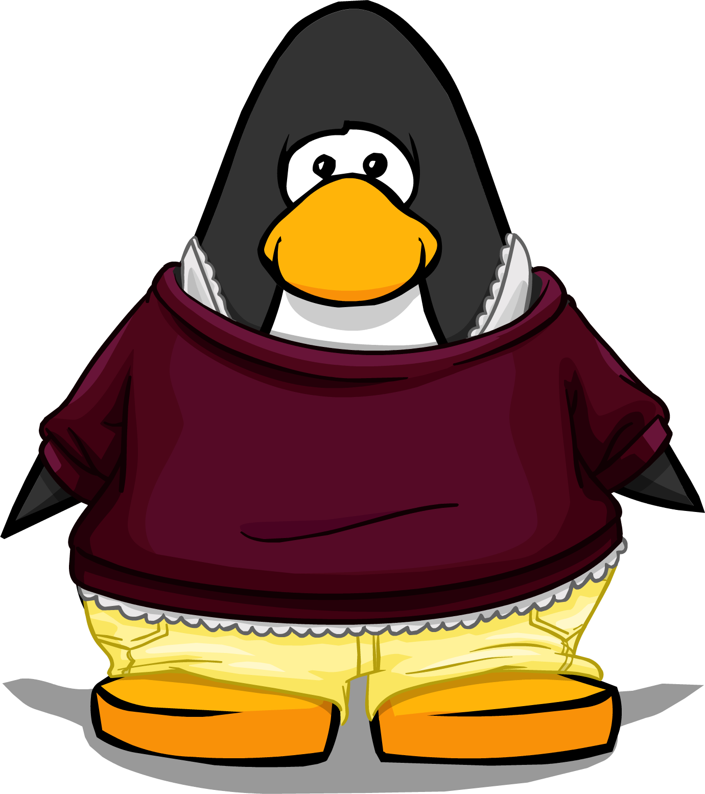 Cranberry Lemon Outfit On A Player Card - Club Penguin Beta Newman (1380x1554), Png Download