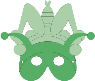 Mask Clipart Grasshopper - Grasshopper Mask (349x349), Png Download