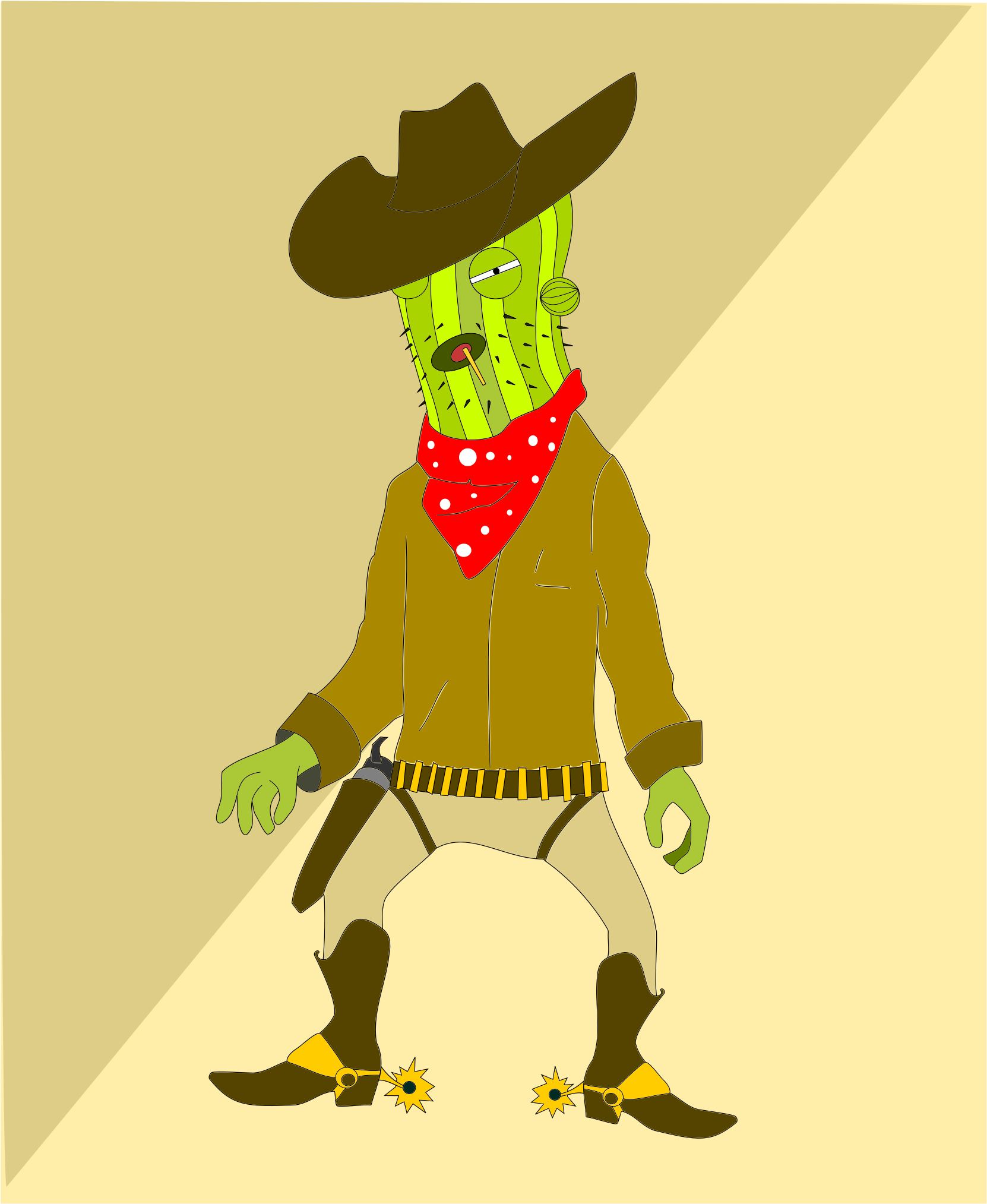 Cactus Clipart Man - Happy Birthday Steve Card (1697x2400), Png Download