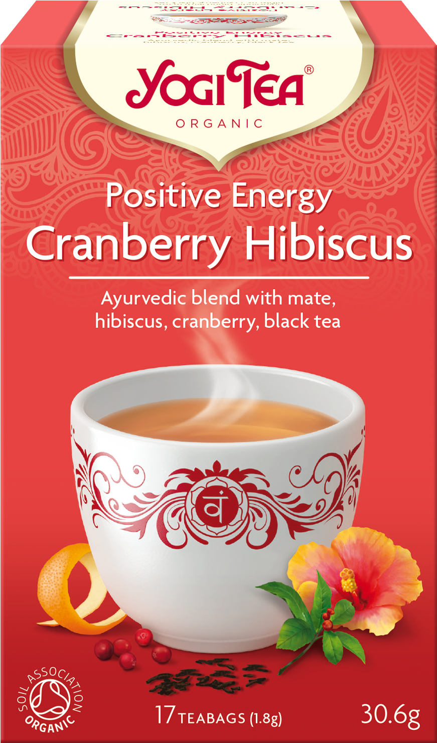 Yogi Tea - Positive Energy - Cranberry Hibiscus 17 (1110x1648), Png Download