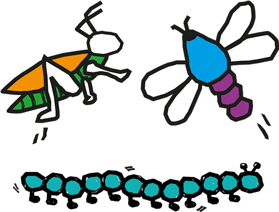 Grasshoppers, Dragonflies And Millipedes - Bright Beginnings Childcare Centre (600x600), Png Download