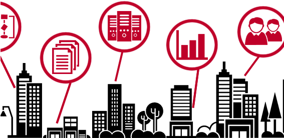 Smart Cities - Big City Icon Png (566x298), Png Download