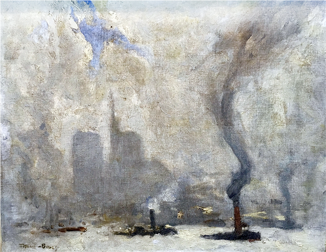 Frank Myers Boggs [1885-1926] - Landscape Painting New York Harbor (1400x1400), Png Download