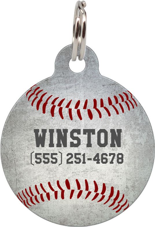 Vintage Baseball Sports Dog Id Tag For Pets - Richard Nixon Autograph Baseball (803x802), Png Download