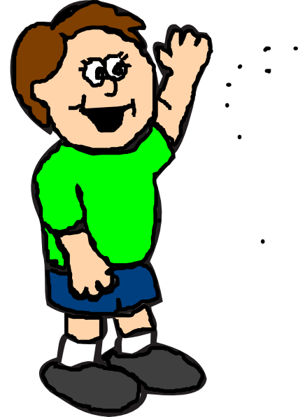 Happy Kid Clip Art At Clker - Boy Saying Hi Clipart (426x596), Png Download
