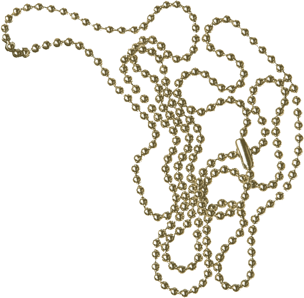 30" Gold Ball Chain - Gold Ball Chain Png (600x587), Png Download