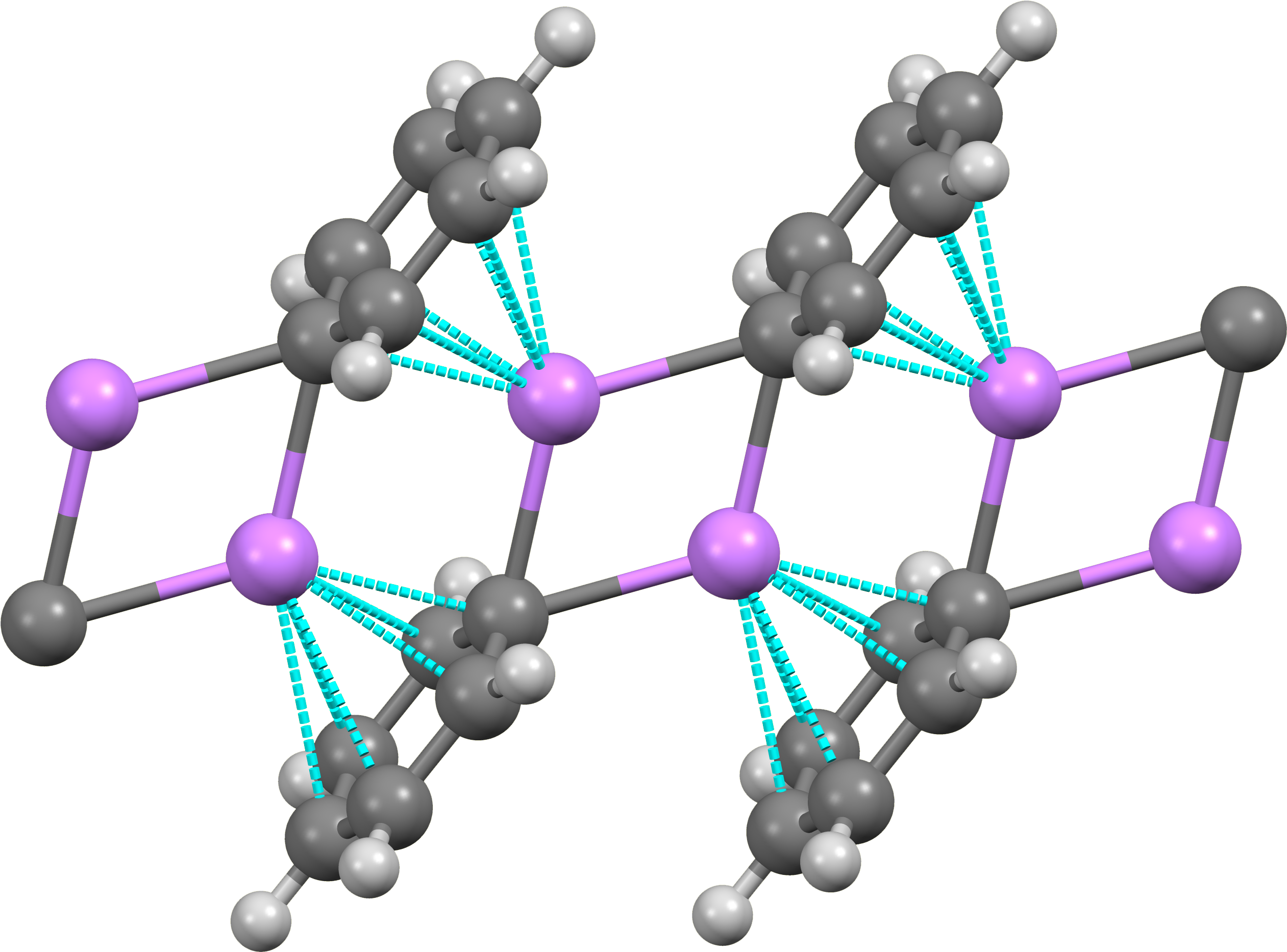 Phenyllithium Chain From Xtal Mercury 3d Balls - Hydrocarbon (2771x2115), Png Download