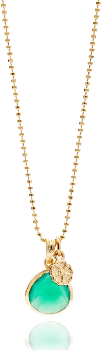 Azuni Athena Teardrop Necklace On Facetted Ball Chain - Locket (1240x1240), Png Download