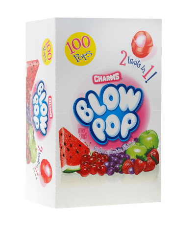 Charms Blow Pops - Charms Blow Pop 100ct (400x464), Png Download