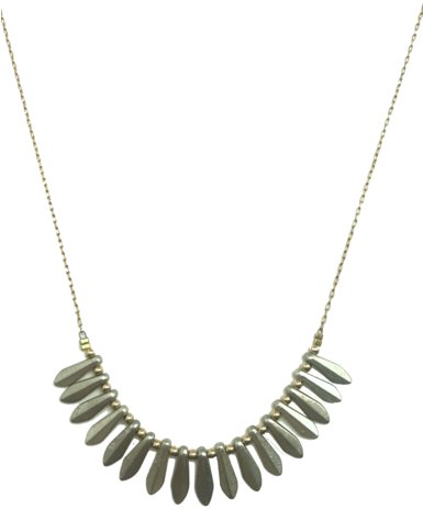 Fan Necklace Silver - Government Company (384x480), Png Download