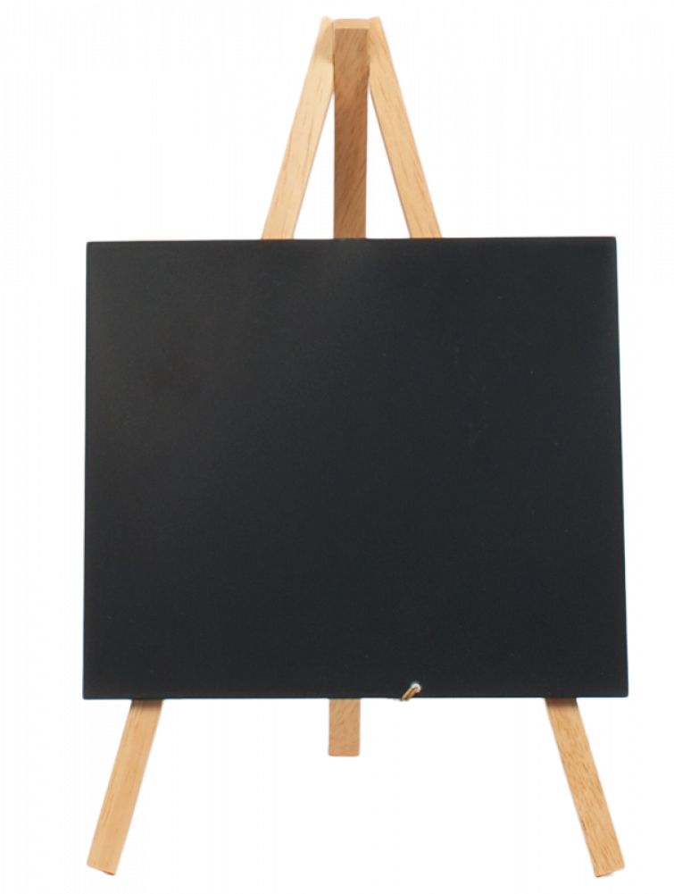 Berties Wooden Mini Chalkboard Easel Natural 24 X - American Metalcraft Mnibkr1 Chalkboard Easel, Mini (1000x1000), Png Download