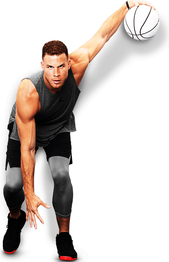 Blake Griffin Action Shot - Black Griffi Png (595x919), Png Download