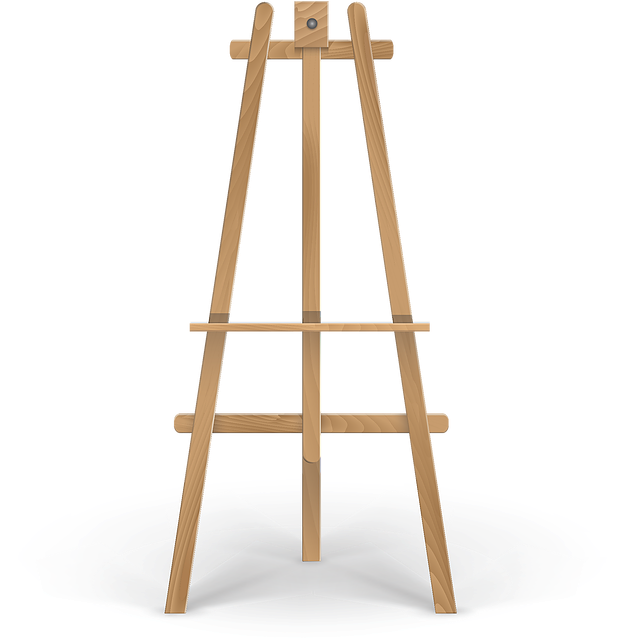 Contact Us - Easel Stand Wood (619x696), Png Download