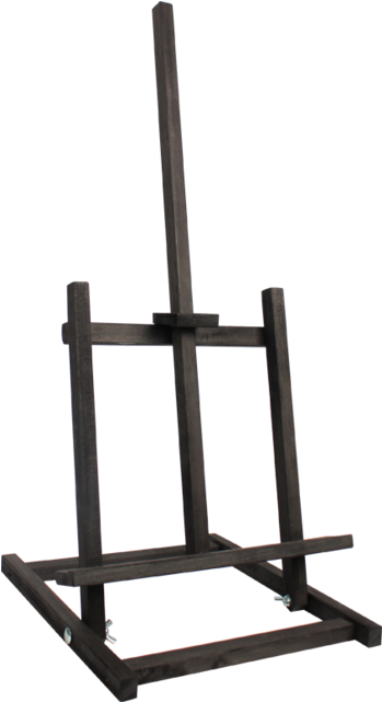 Easel, Table, Wood, 54x28cm, Black - Easel (640x640), Png Download