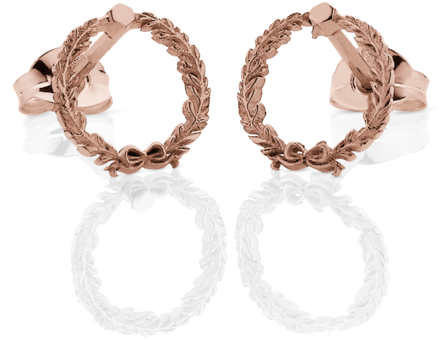 Wreath Stud Earrings - Earrings Sterling Silver (500x500), Png Download