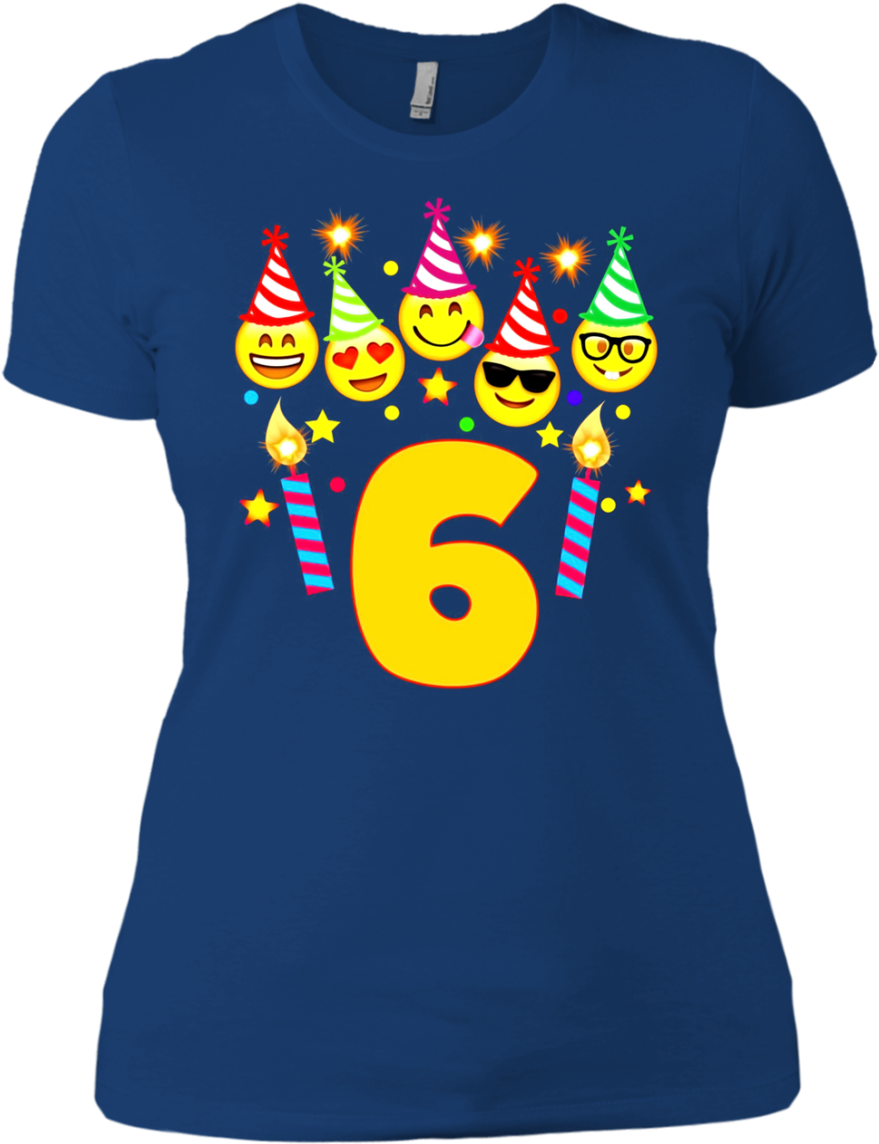 Emoji Birthday For 6 Six Year Old Girl Boy Toddler - Emoji Birthday Shirt For 8 Eight Year Old Girl Boy (1155x1155), Png Download