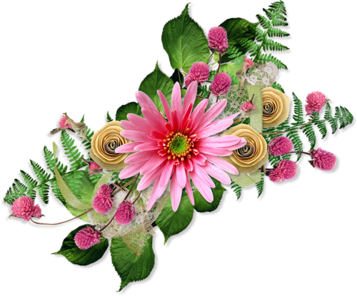 Flower Spray, Art Flowers, Drawing Flowers, Flower - Spray Of Flowers Clip Art (500x415), Png Download