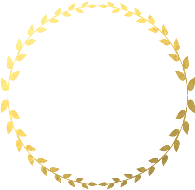 Gold Wreath Png - Calcador Para Costura Circular (741x716), Png Download