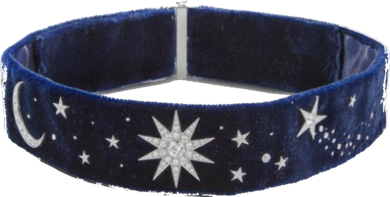 Blue Silver White Choker Polyvore Moodboard Filler - Blue Moodboard Pngs (2048x1385), Png Download