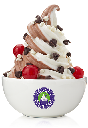 Cherry Chip Swirl - Yogurt Mountain (405x500), Png Download