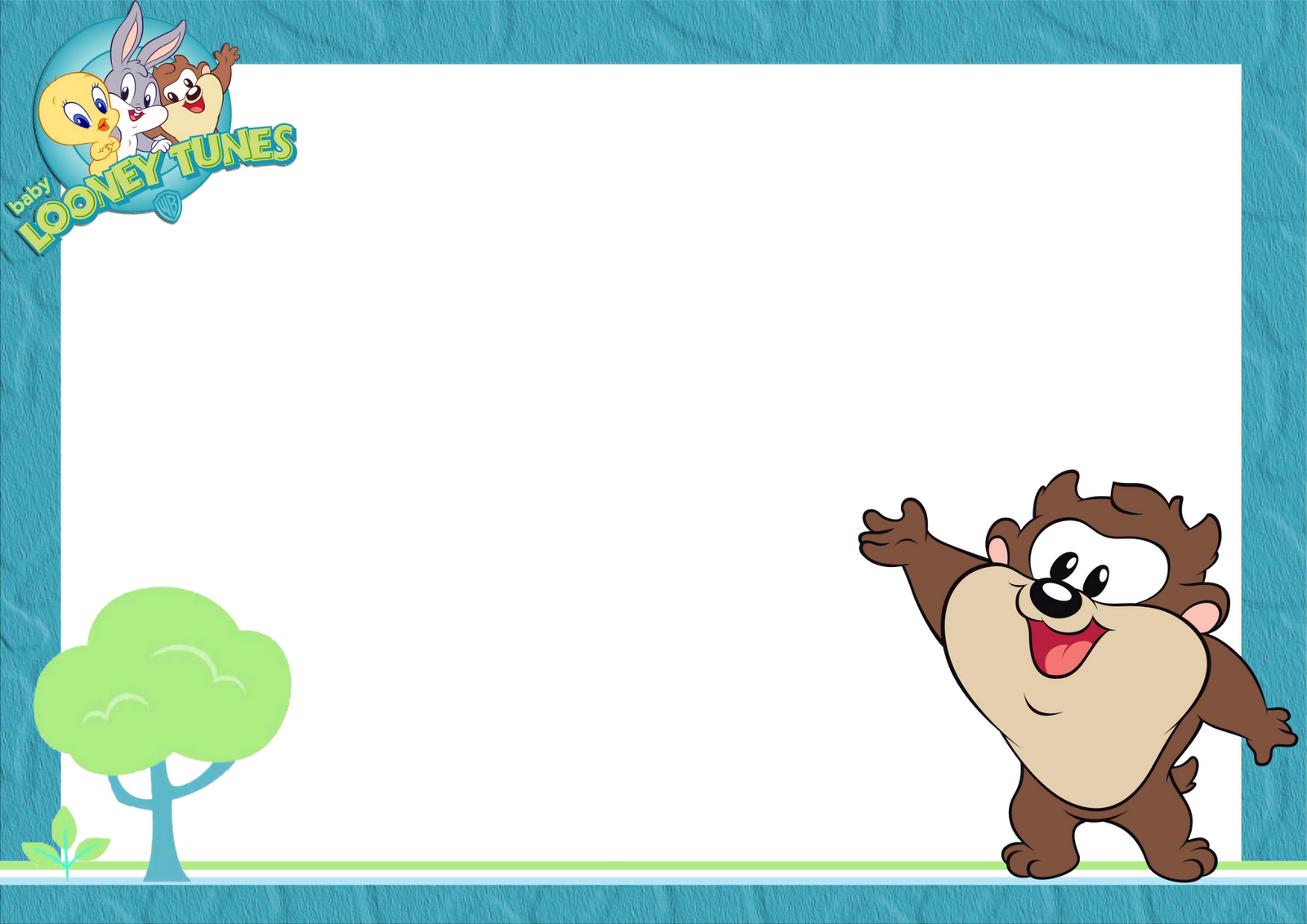 Marcos Para Photoshop Y Algo Mas - Tasmanian Devil Cartoon Baby (1600x1131), Png Download