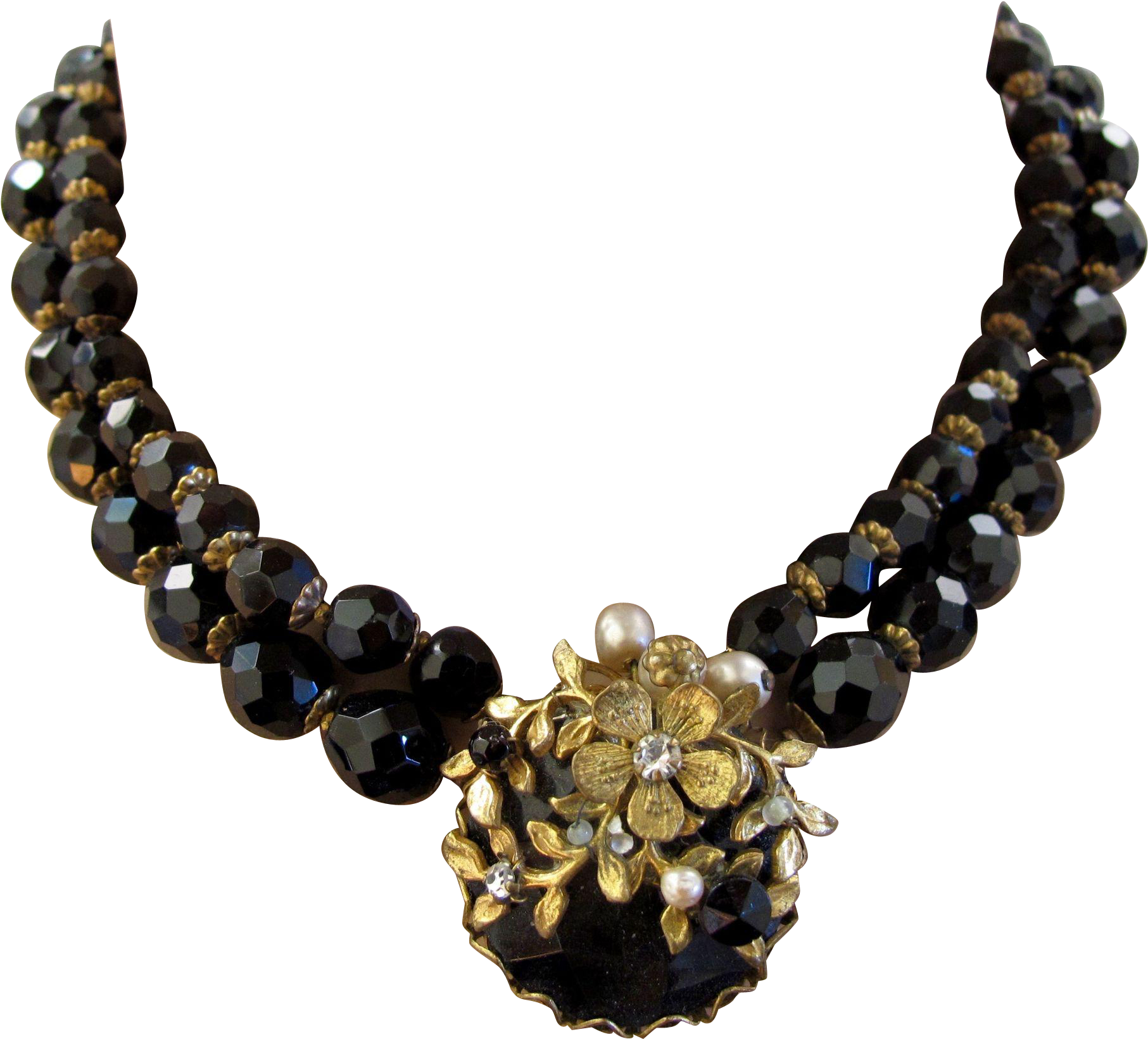 Ruby Lane 30% Off Red Tag Sale July 19-21 Demario Ny - Black Bead Choker (1812x1812), Png Download