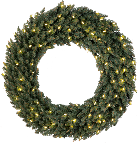 Wreath Calgary - Christmas Wreath With Leds (600x600), Png Download