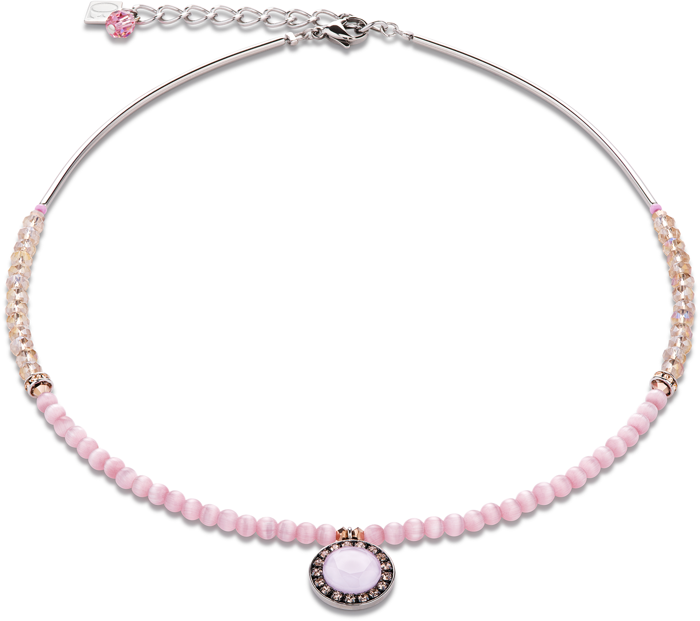 Necklace Swarovski® Crystals & Two-tone Glass Rose - Coeur De Lion 4015-10-0300 Geocube Necklace Red (1500x1500), Png Download