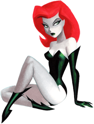 Poison Ivy - Poison Ivy Batman Bruce Timm (350x422), Png Download
