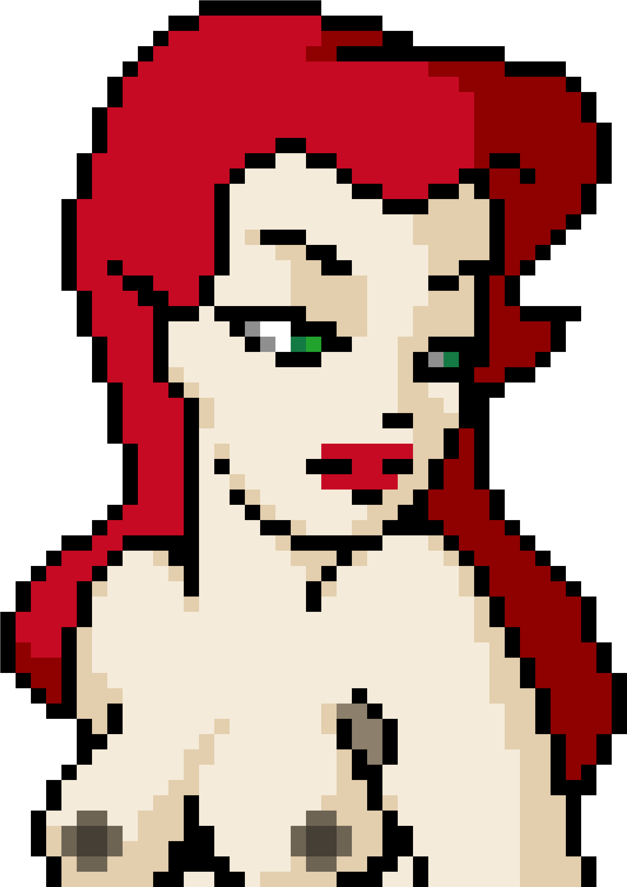 Poison Ivy Nude - Pixel Art Poison (2150x2950), Png Download