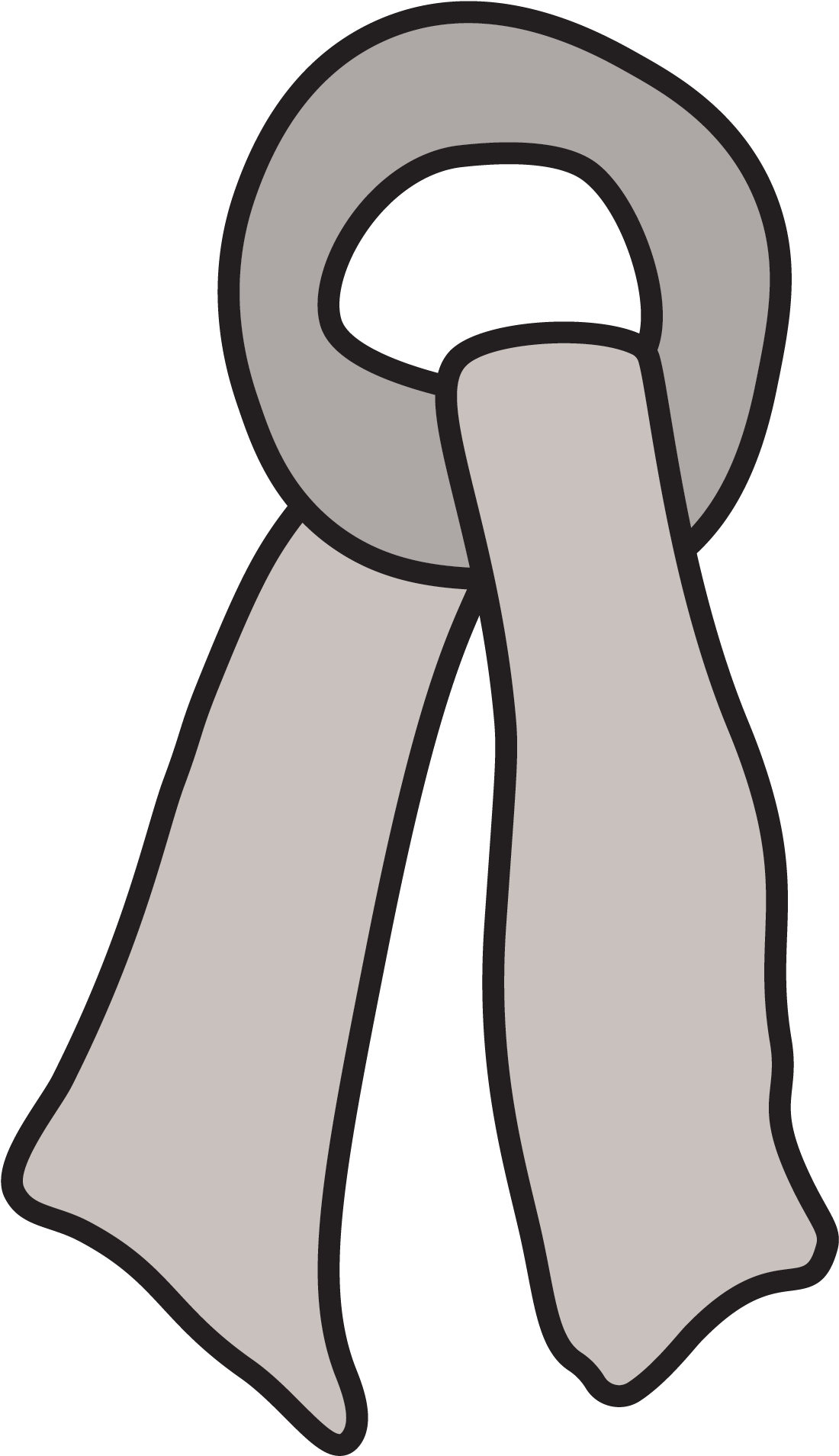 Scarf Winter Cartoon Drawing Clip Art - Dibujo De Bufanda Negra (2201x2307), Png Download