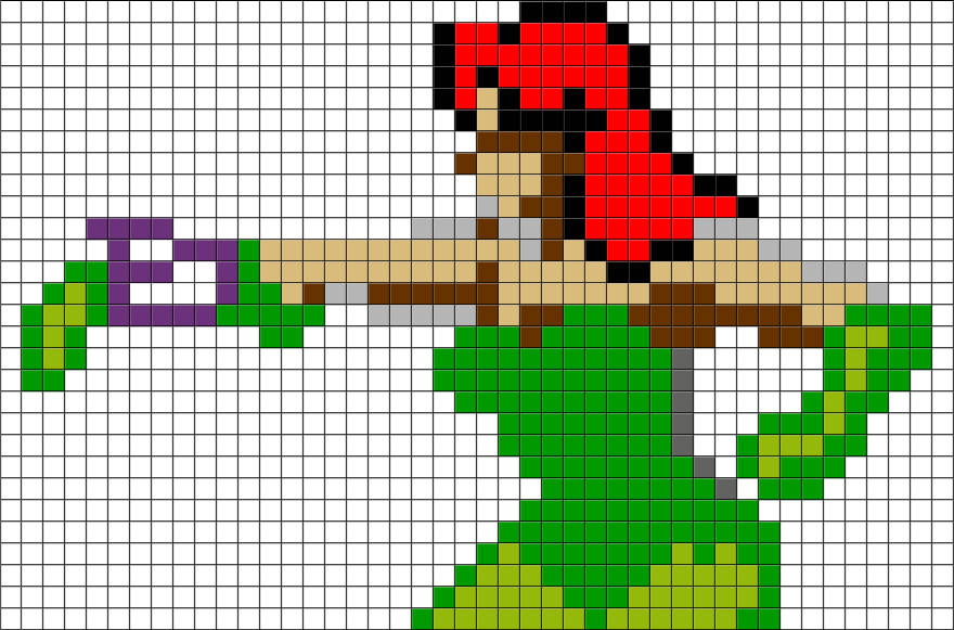 Poison Ivy Pixel Art (880x581), Png Download