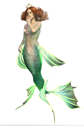 2018 Messages Sticker-7 - Siren Mermaid Png (320x480), Png Download