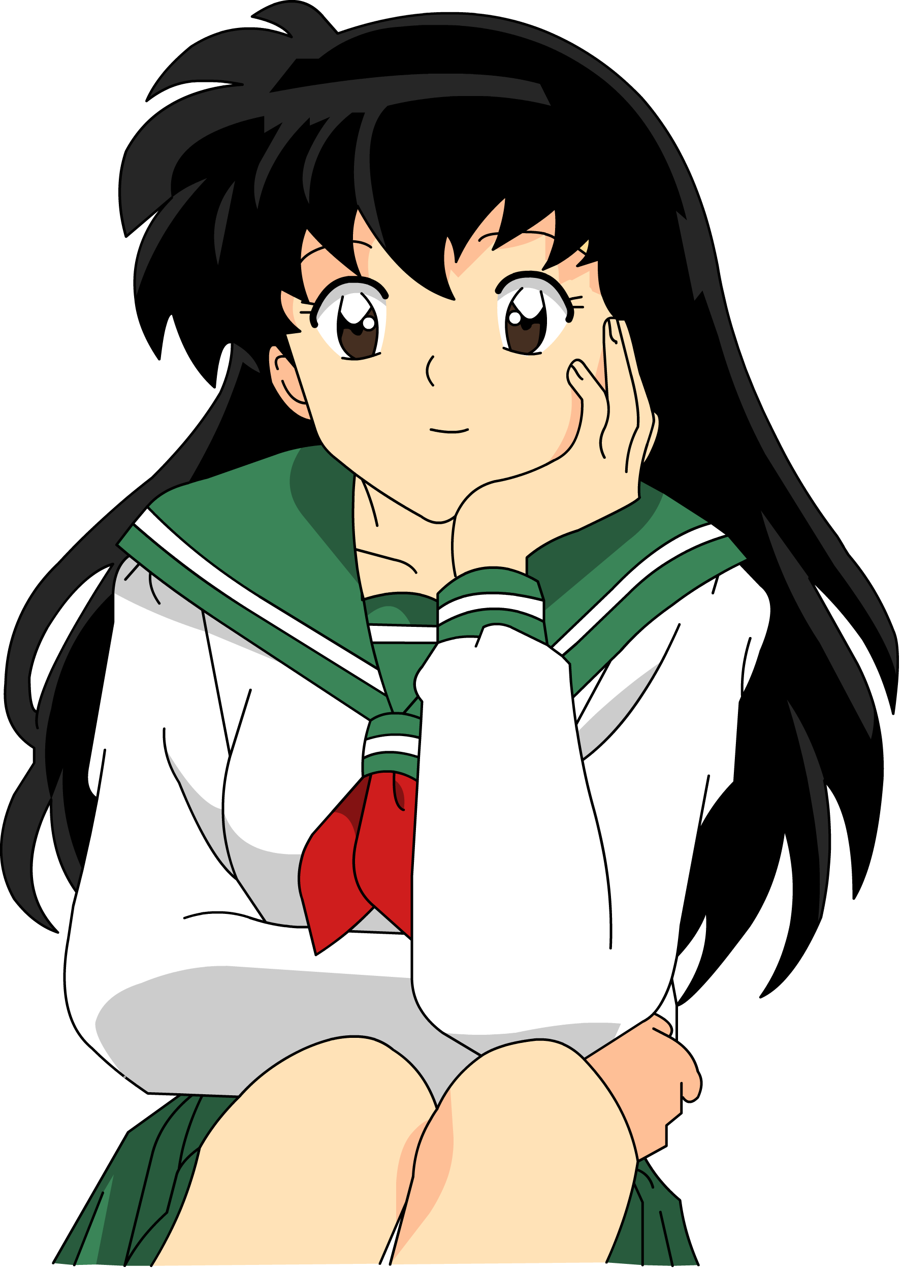Inuyasha Clipart Tumblr Transparent - Inuyasha Kagome Png (1776x2500), Png Download