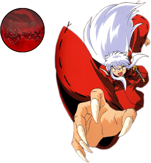 Post By Carnagex On Mar 11, 2007 At - Inuyasha Render (543x560), Png Download