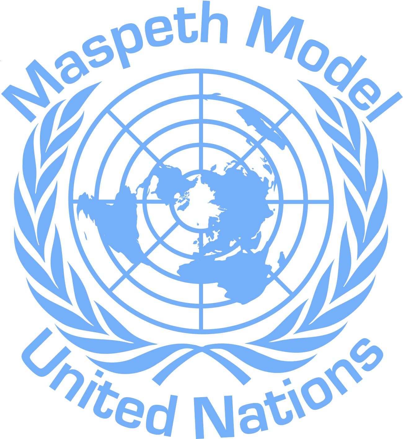 Maspeth Model United Nations - United Nations Logo White (1500x1500), Png Download