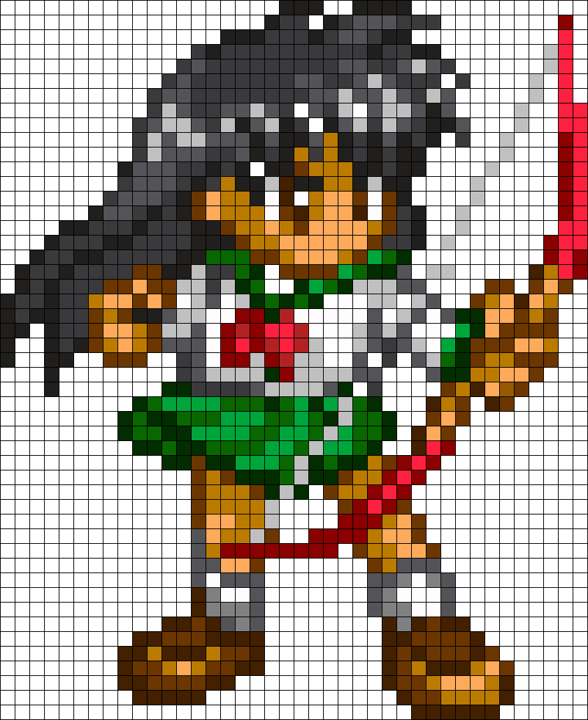 Kagome Inuyasha Perler Bead Pattern / Bead Sprite - Inuyasha Perler Bead Pattern (841x1030), Png Download