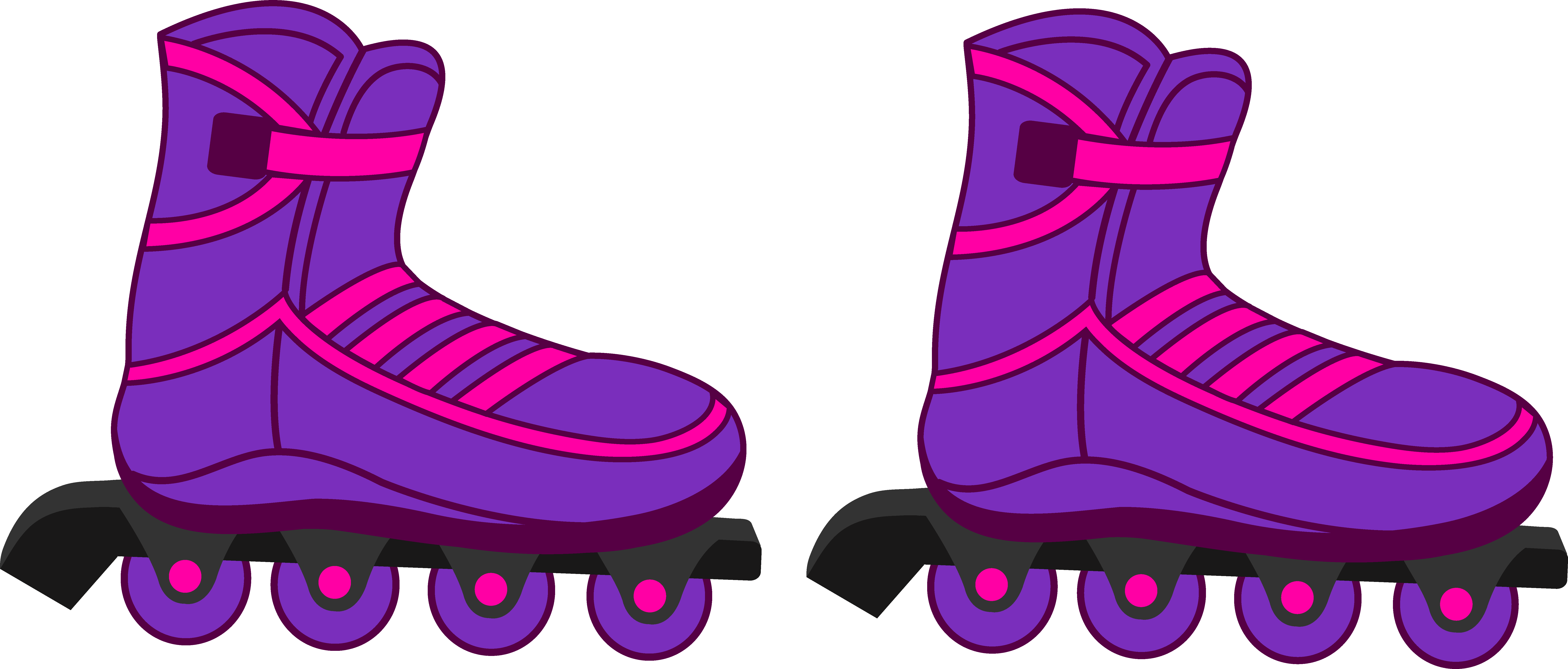 Image Result For Simple Inline Cake Decorating - Roller Blades Clipart (8285x3534), Png Download