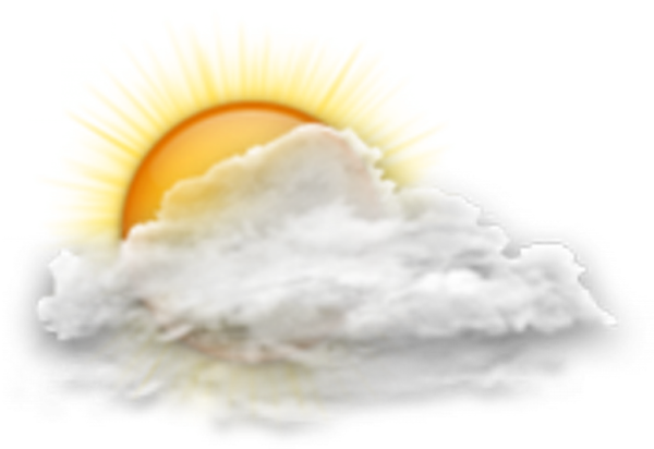 Visit - Sun And Cloud Png (600x412), Png Download