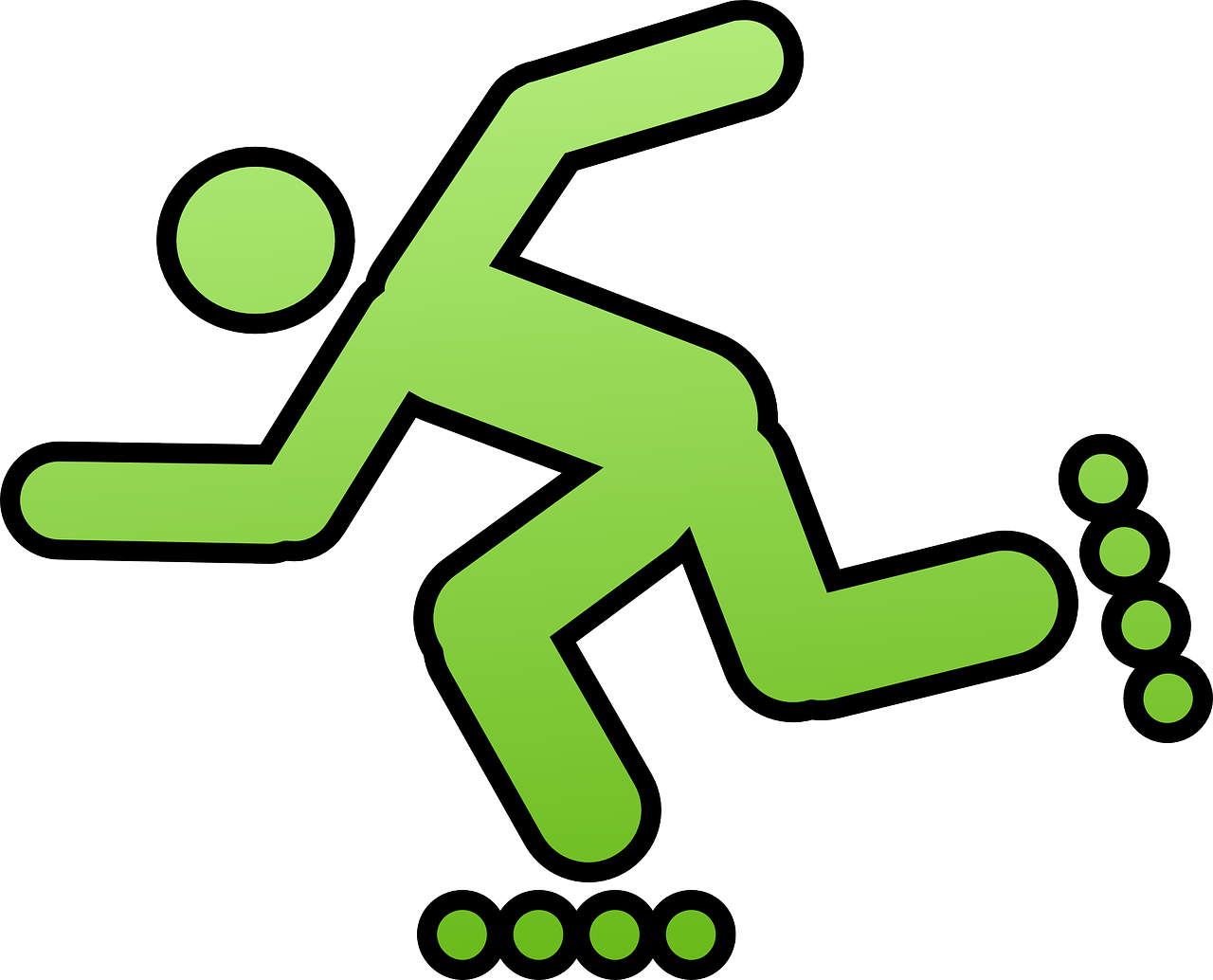 Blog Jpg Freeuse Library - Roller Blading Clip Art (1280x1034), Png Download