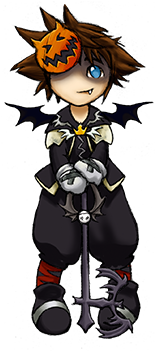 17k Ino 12 May 2007 - Kingdom Hearts Sora Chibi Halloween (350x400), Png Download
