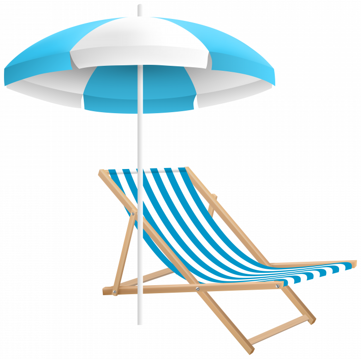 Beach Chair With Umbrella Attached Target - Beach Chair And Umbrella Clip Art (724x720), Png Download