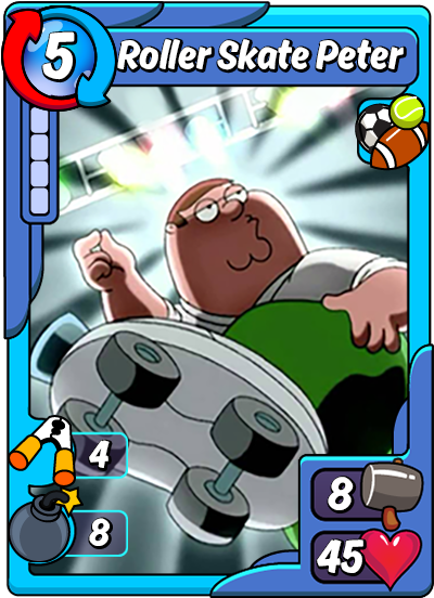 Roller Skate Peter - Animation Throwdown Stewie (450x600), Png Download