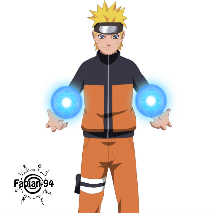 Naruto Doble Rasengan By Fabiansm On Deviantart Svg - Naruto Uzumaki Rasengan Frente (750x740), Png Download